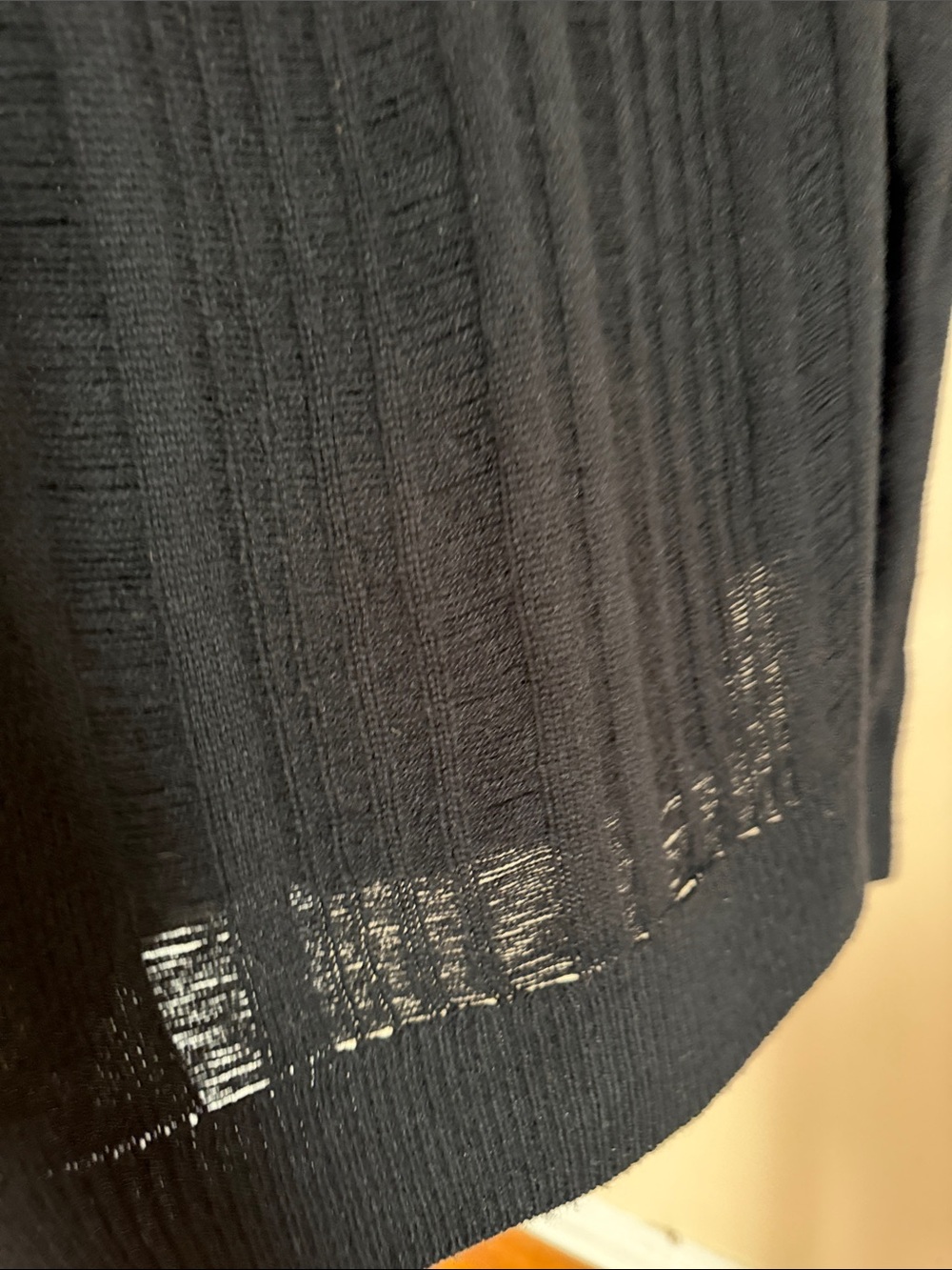Raquel Allegra Cashmere Black Women's Crewneck Sweater - distressed back - Picture 4 of 5